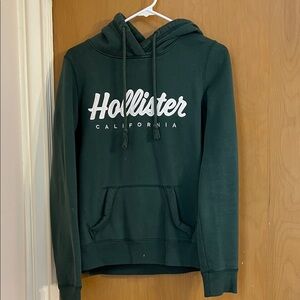 Hollister Women's Dark Green Hoodie